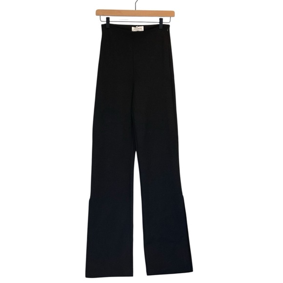 NWT Marcella Pearson Black Split Seam Trouser Pants, Ponte Fabric, Flare Leg, XS - Picture 2 of 15